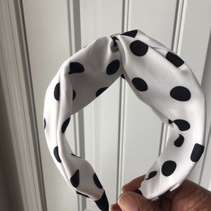 Headband, polka dot, handmade